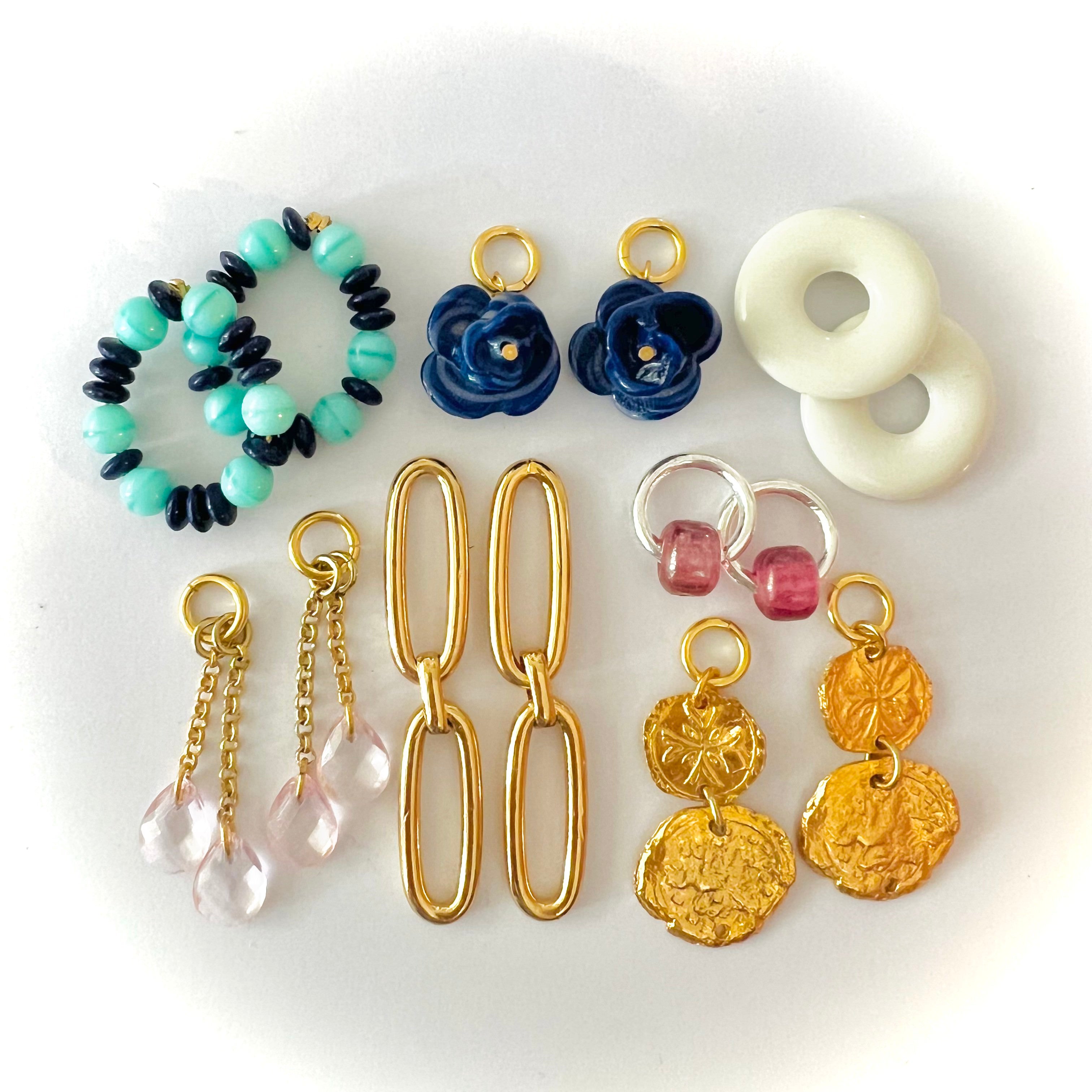 Lot De 40 Apprêts Ronds Pour Boucles D'oreilles Créoles - Acier Inoxydable, Diamètres 3 Et 4 Cm, Doré Et Argenté