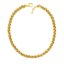 Charger l'image dans la galerie, Collier chaîne dorée à maille double torsadée