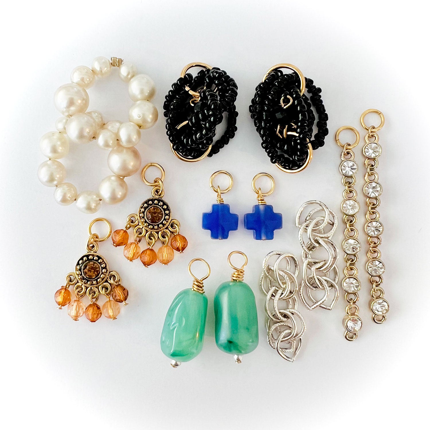 Paire De Boucles D'oreilles Occasion - Modèle 82-49, Sans Marque