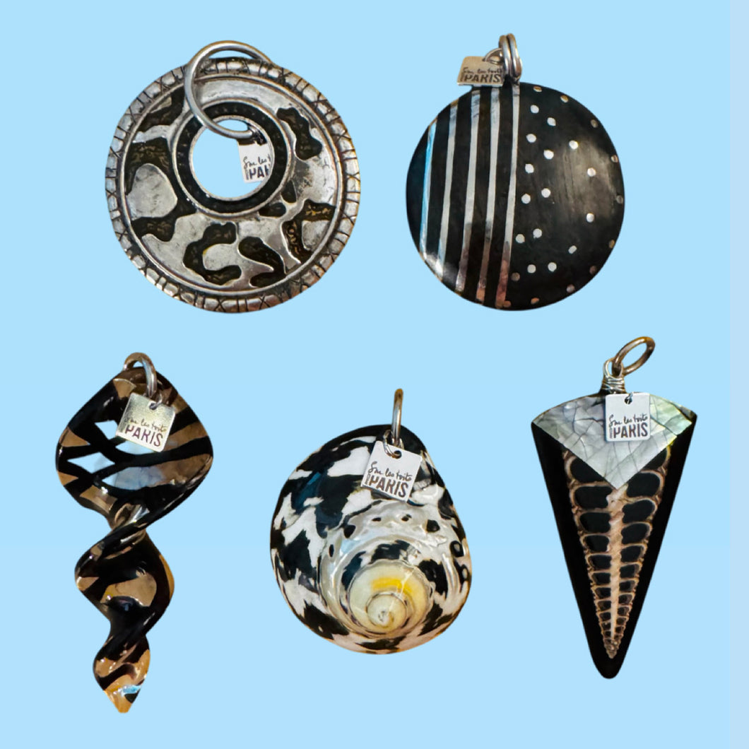 Pendentif vintage Organique