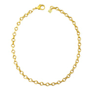 Collier chaîne dorée à maille ronde et plate
