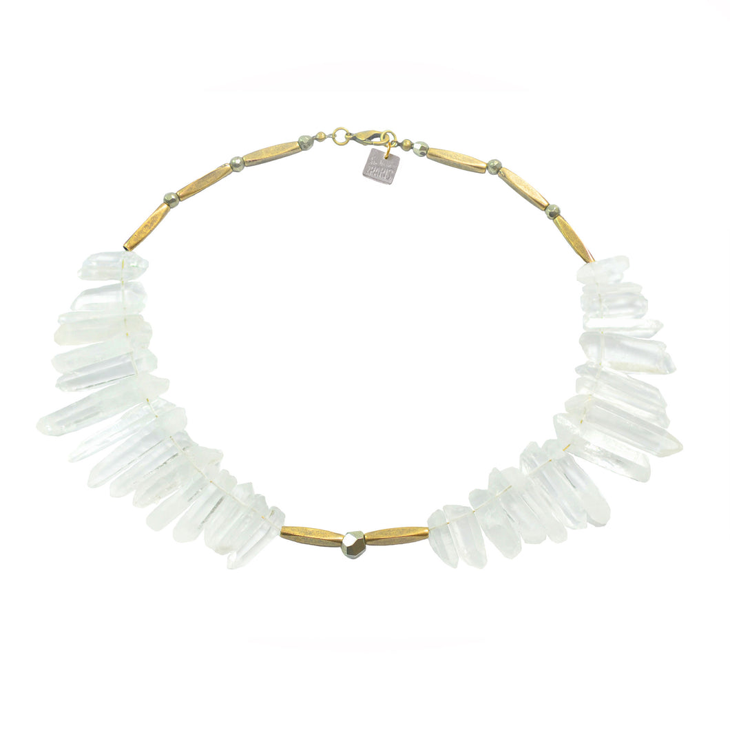 Collier-col White Crystal